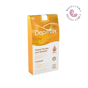 Depilflax Folhas Prontas Para Depilação Corporal - Natural (20Folhas)