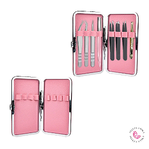Porta Pinça modelo Carteira rosa