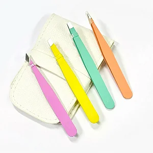 Pinça para Sobrancelhas Kit com 4 unidades