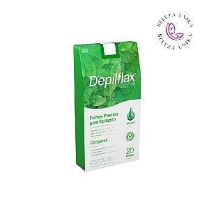 Depilflax Folhas Prontas Para Depilação Corporal - Hortelã (20Folhas)