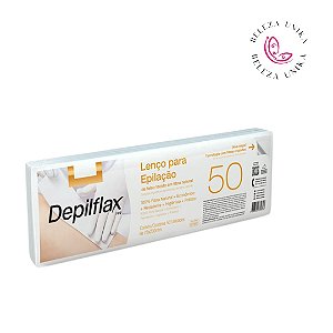 lenço para depilação com 50 unidades depilflax