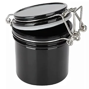 Pote Hermético para Armazenar Porta Cola ( preto)