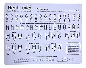 Folha de Treinamento p/ coloração de unhas Real Love