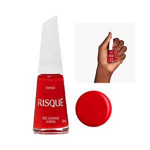 Esmalte risqué Sol laranja Anima 8ml