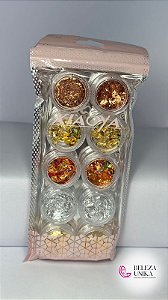 Folha de ouro kit 10 cores