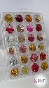 Glitter Box com 24 unidades cores Sortidas