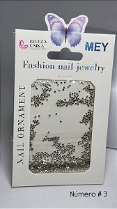 Strass Cartela numero 03 Prata