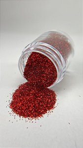 Glitter flocado fino Vermelho