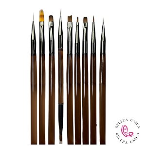 Pincel para Decoração Kit com 9 unidades