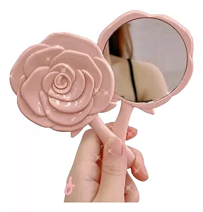 Espelho De Mão Rosa