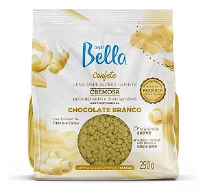 Cera Confete Chocolate Branco 250gr Depil Bella