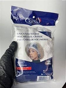 Touca TNT Descartável P/ Cabelo Volumosos Cotém 12unid - Santa Clara