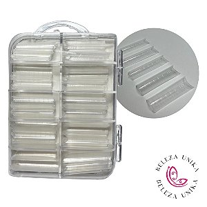 Tips quadrada  longa nail pastic 120 unidades