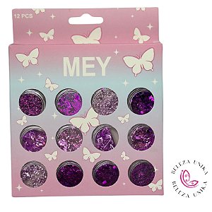 Folha de ouro Kit 12 cores Roxo