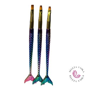 Kit Pincel para Gel com 3 unidades Sereia