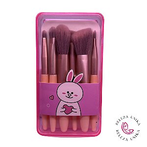 Kit Pincel de Maquiagem com 6 Unidades