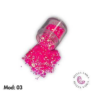 Glitter Flocado Rosa Cor 03