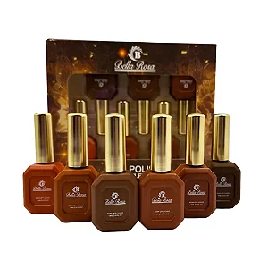 Esmalte em Gel Bella Rosa Kit 06 unidades Tons Marrons