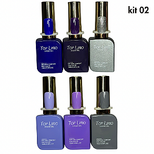 Esmalte em Gel Top Lirio com 6 un 18ml  Kit 02