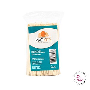 Palito Bambu  Prokits - Pacote com 100 Unidades
