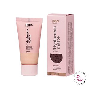 Base Líquida  Hyaluronic Matte Cor 01 30ml - Nina Makeup