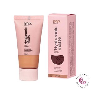 Base Líquida  Hyaluronic Matte Cor 05 30ml - Nina Makeup