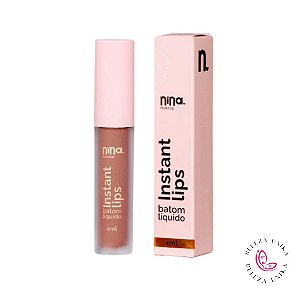 Batom Líquido Instant Lips Princípio 4ml - Nina makeup