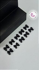 Laço 3D Preto para decoração pacote com 10 unidades