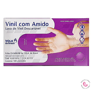 Luva Vinil Com Amido - Volk Do Brasil