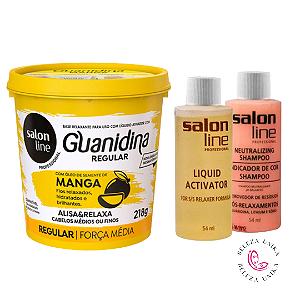 Alisa e Relaxa Manga Regular ( Super / Força Alta )  215g - Salon Line Guanidina