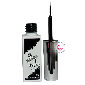 Esmalte em Gel Traço Fino Preto 12ml - Bella Rosa
