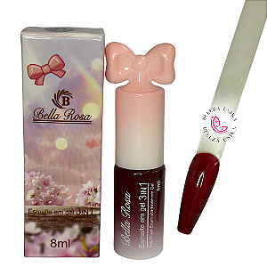 Esmalte em Gel 3 em 1 Bella Rosa 8ml cor 21