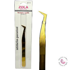 Pinça Curva L Volume Extremo Dourada - Zola