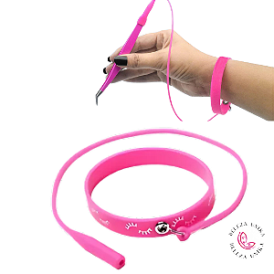 Pulseira Silicone Protetor De Pinça pink