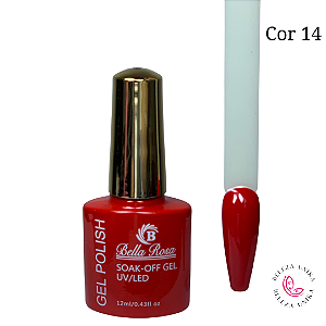 Esmalte em Gel Bella Rosa Polish 12ml Cor 14
