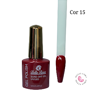 Esmalte em Gel Bella Rosa Polish 12ml Cor 15