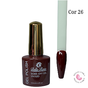 Esmalte em Gel Bella Rosa Polish 12ml Cor 26