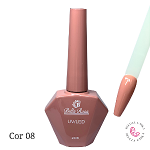 Esmalte em Gel Bella Rosa 20ml Coleção Elegância Cor 08