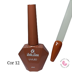 Esmalte em Gel Bella Rosa 20ml Coleção Elegância Cor 12