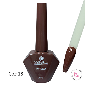 Esmalte em Gel Bella Rosa 20ml Coleção Elegância Cor 18