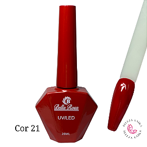Esmalte em Gel Bella Rosa 20ml Coleção Elegância Cor 21