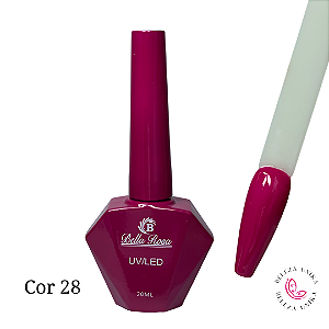 Esmalte em Gel Bella Rosa 20ml Coleção Elegância Cor 28