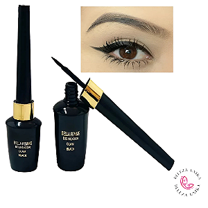 Delineador Líquido Glam Black Preto Bella Femme