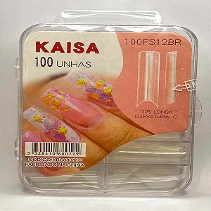 Tips Longa Curvatura C Transparente 100pçs - Kaisa