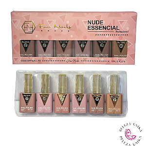 Kit Esmalte em Gel Nude Essencial  - Fan Nails