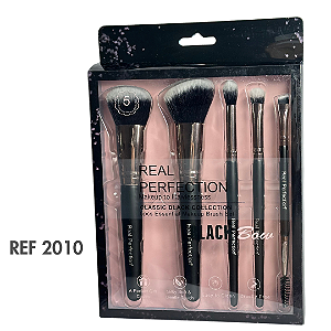 Kit De Pincéis Real Perfection 5 Pç Classic Black - Ref 2010