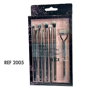 Kit De Pincéis Real Perfection 8 Pç Classic Black - Ref 2005