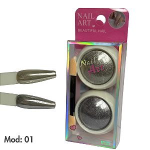Pó Cromado com 2 unidades Modelo 01