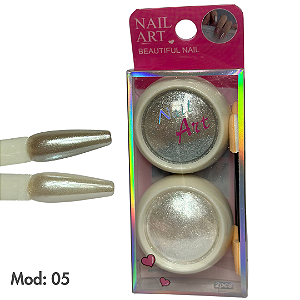 Pó Cromado com 2 unidades Modelo 05