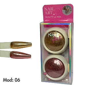 Pó Cromado com 2 unidades Modelo 06